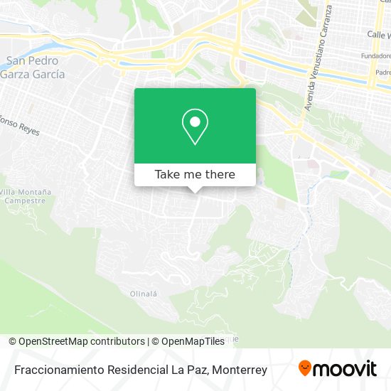 Mapa de Fraccionamiento Residencial La Paz