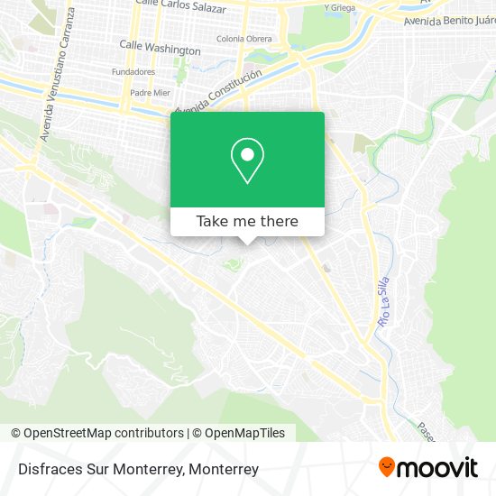 Disfraces Sur Monterrey map