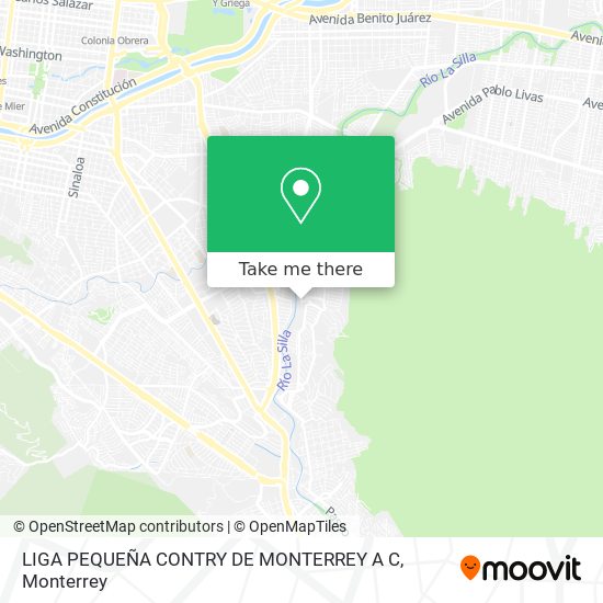 LIGA PEQUEÑA CONTRY DE MONTERREY A C map