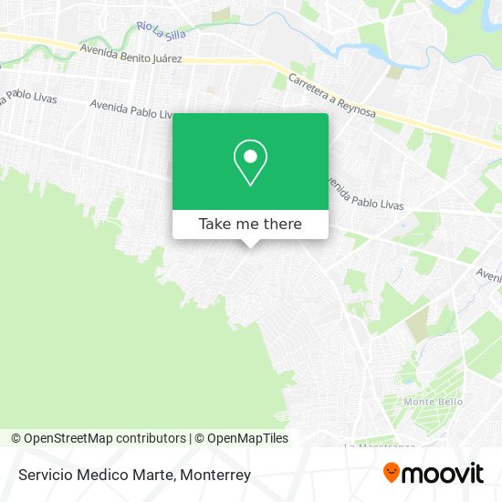 Mapa de Servicio Medico Marte