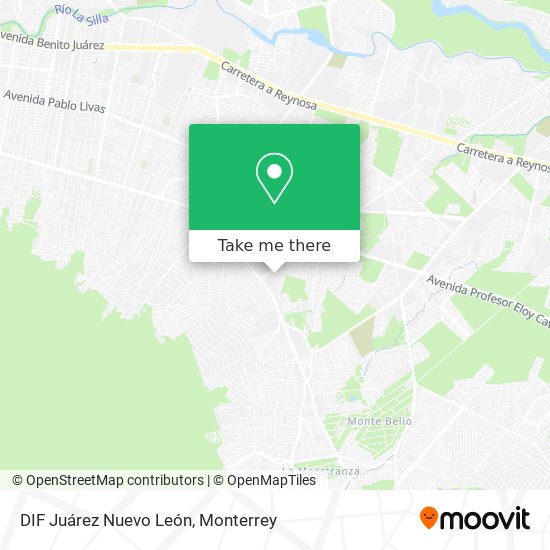 DIF Juárez Nuevo León map