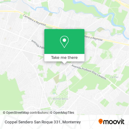 Coppel Sendero San Roque 331 map