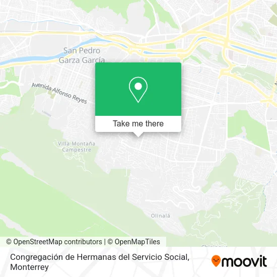 Mapa de Congregación de Hermanas del Servicio Social