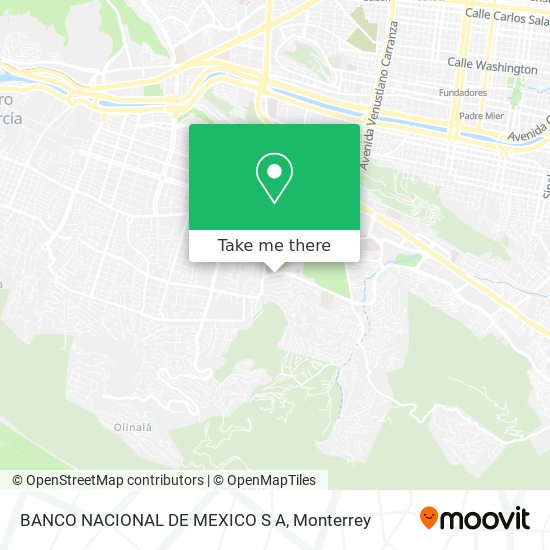 BANCO NACIONAL DE MEXICO S A map