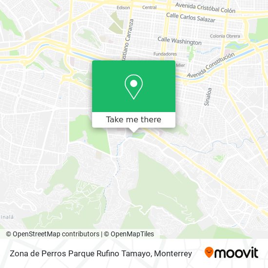 Mapa de Zona de Perros Parque Rufino Tamayo