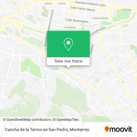 Mapa de Cancha de la Termo en San Pedro
