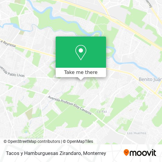 Mapa de Tacos y Hamburguesas Zirandaro