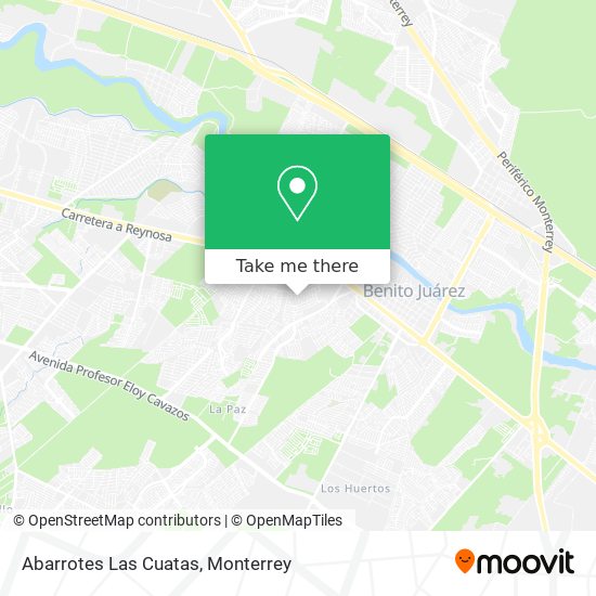 Abarrotes Las Cuatas map