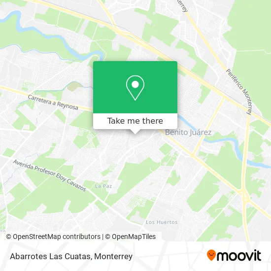 Abarrotes Las Cuatas map