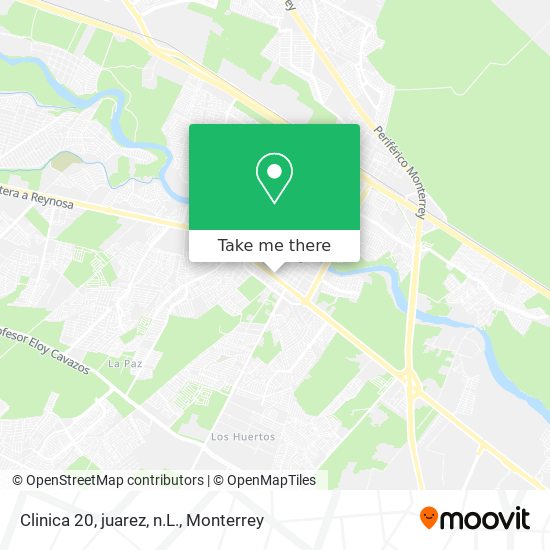 Mapa de Clinica 20, juarez, n.L.
