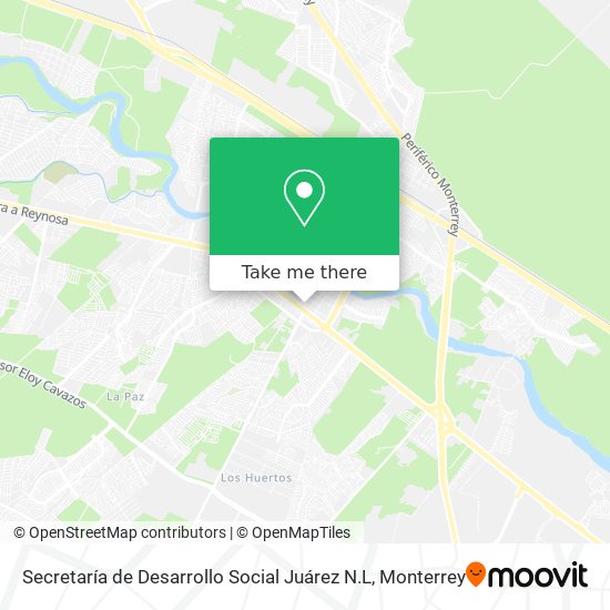 Secretaría de Desarrollo Social Juárez N.L map