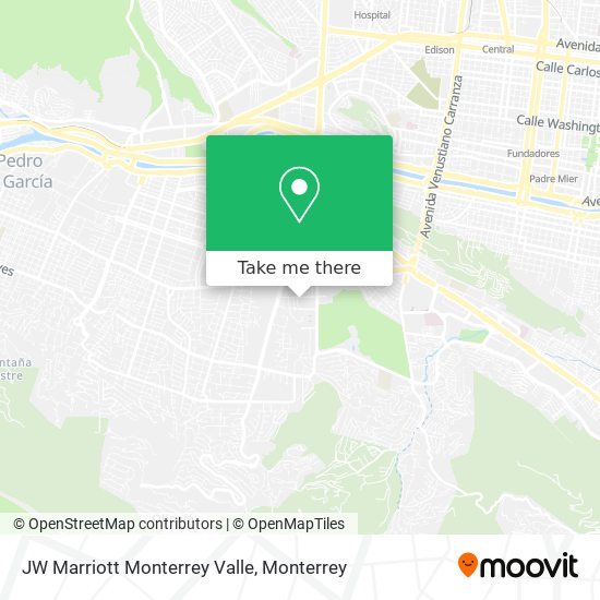 JW Marriott Monterrey Valle map