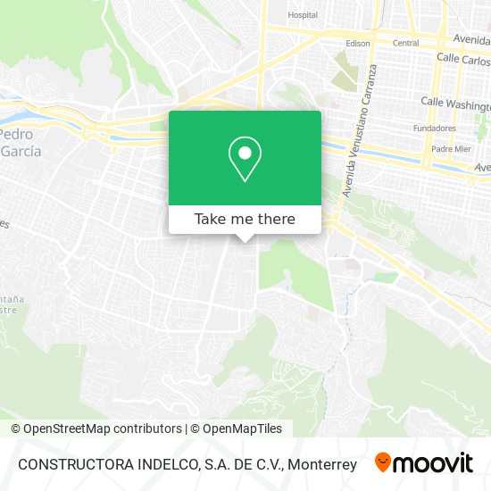 CONSTRUCTORA INDELCO, S.A. DE C.V. map