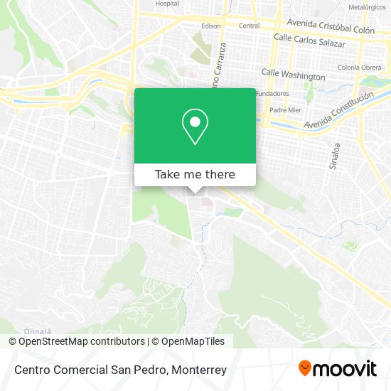 Mapa de Centro Comercial San Pedro