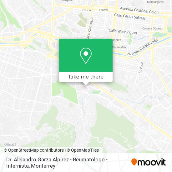 Dr. Alejandro Garza Alpirez - Reumatólogo - Internista map