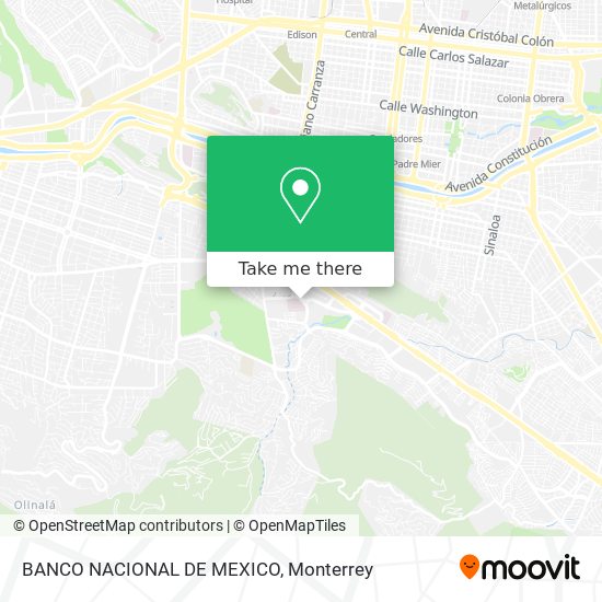 Mapa de BANCO NACIONAL DE MEXICO