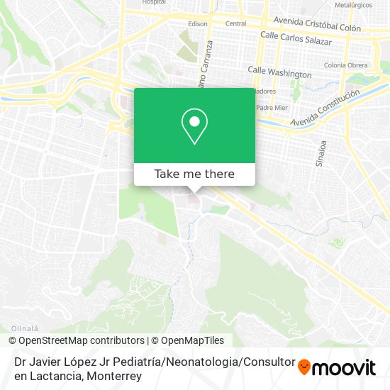 Mapa de Dr Javier López Jr Pediatría / Neonatologia / Consultor en Lactancia