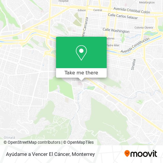 Ayúdame a Vencer El Cáncer map