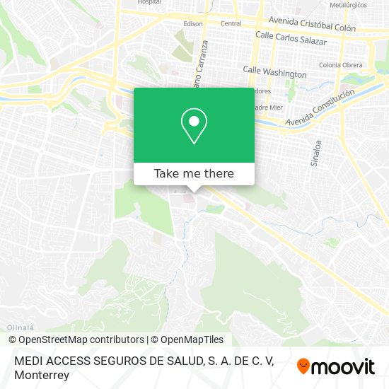 MEDI ACCESS SEGUROS DE SALUD, S. A. DE C. V map