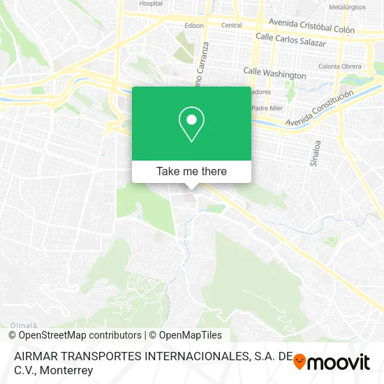 Mapa de AIRMAR TRANSPORTES INTERNACIONALES, S.A. DE C.V.