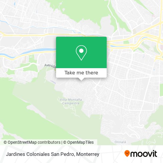 Mapa de Jardines Coloniales San Pedro