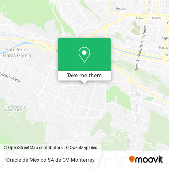 Mapa de Oracle de Mexico SA de CV