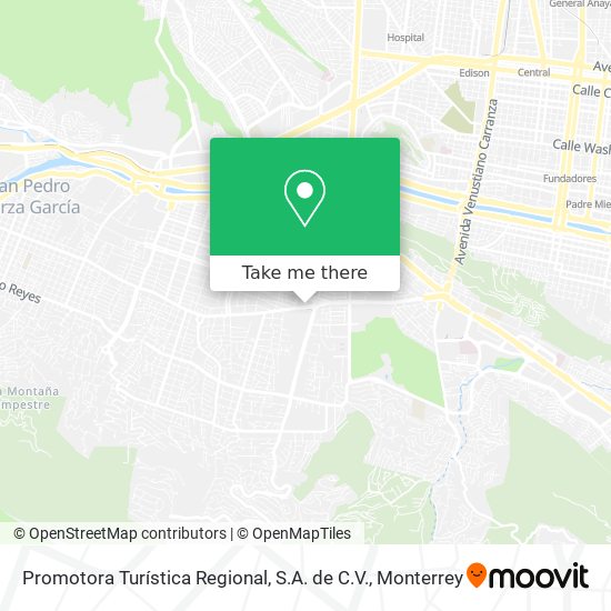 Mapa de Promotora Turística Regional, S.A. de C.V.