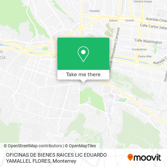 Mapa de OFICINAS DE BIENES RAICES LIC EDUARDO YAMALLEL FLORES