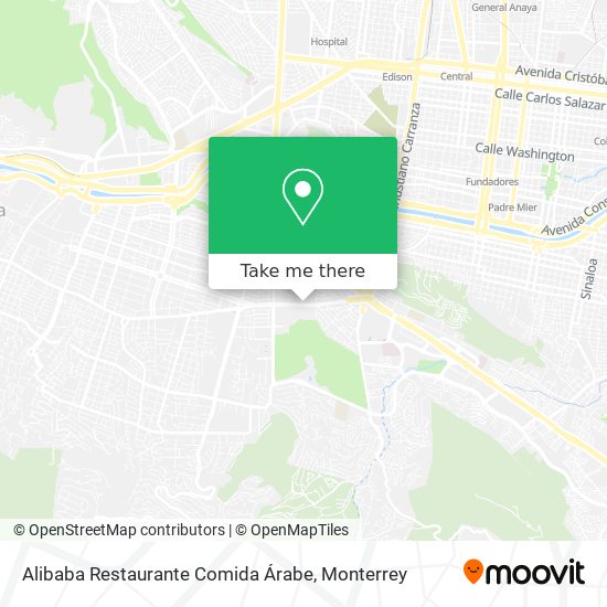 Mapa de Alibaba Restaurante Comida Árabe