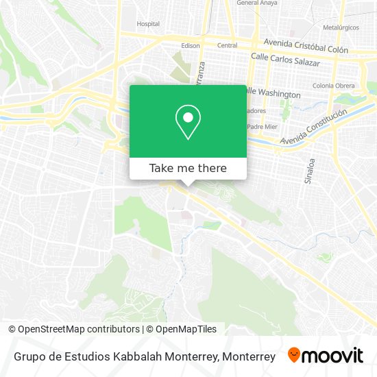 Mapa de Grupo de Estudios Kabbalah Monterrey