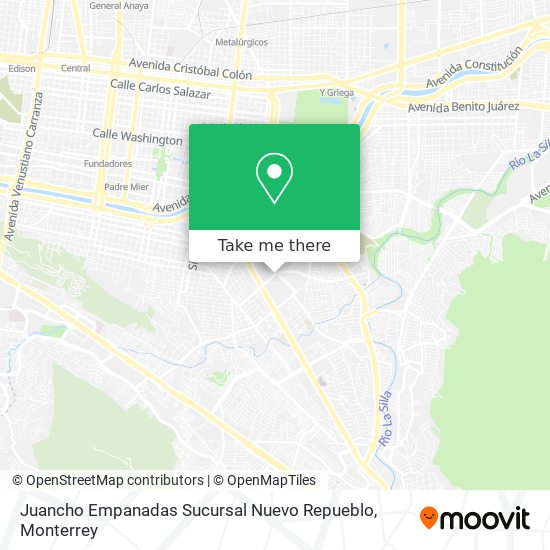 Mapa de Juancho Empanadas Sucursal Nuevo Repueblo