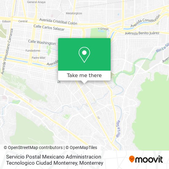 Servicio Postal Mexicano Administracion Tecnologico Ciudad Monterrey map