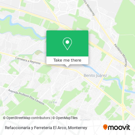 Refaccionaría y Ferretería El Arco map