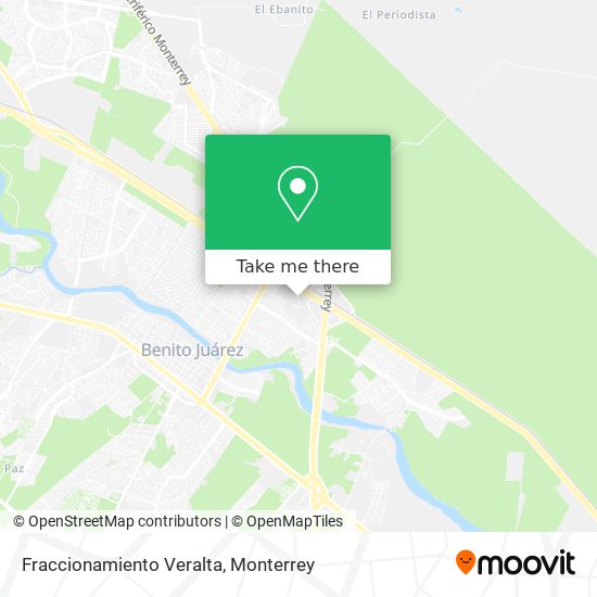 Fraccionamiento Veralta map