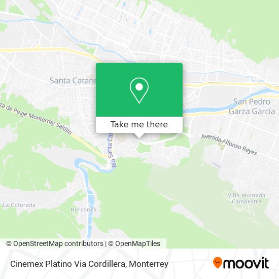 Cinemex Platino Via Cordillera map