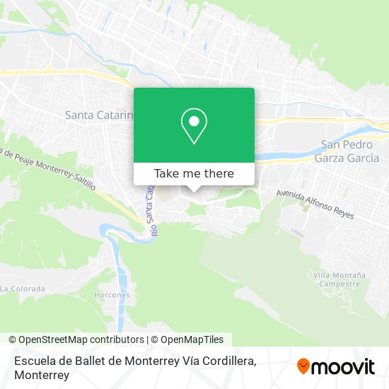 Escuela de Ballet de Monterrey Vía Cordillera map