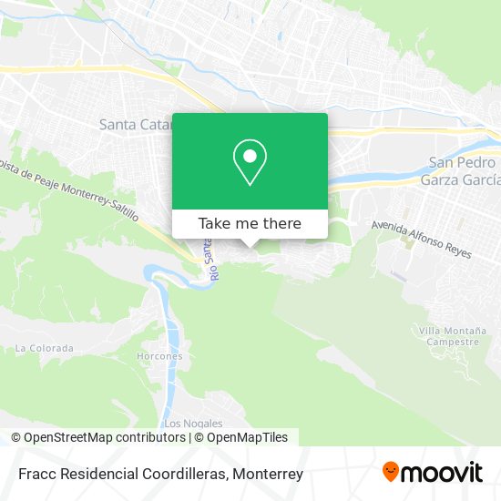 Fracc Residencial Coordilleras map