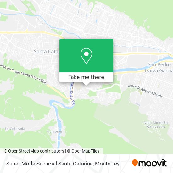 Super Mode Sucursal Santa Catarina map
