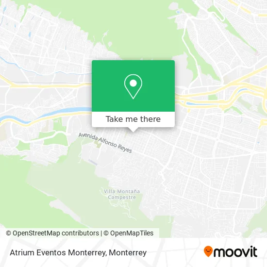 Atrium Eventos Monterrey map