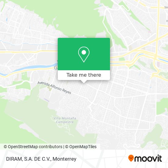 Mapa de DIRAM, S.A. DE C.V.