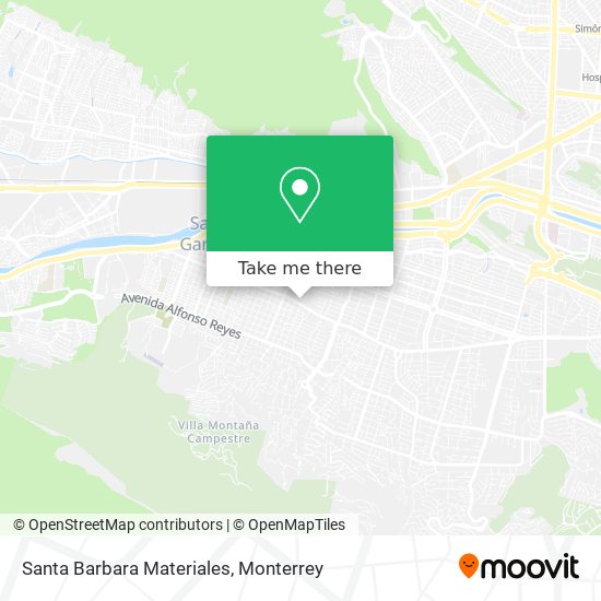 Santa Barbara Materiales map