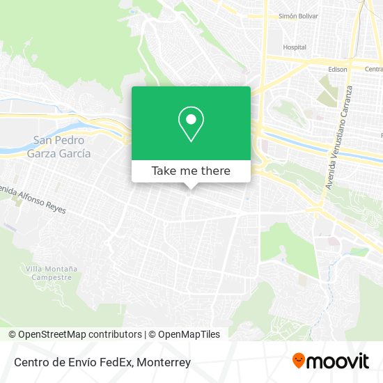 Mapa de Centro de Envío FedEx