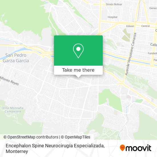 Mapa de Encephalon Spine Neurocirugía Especializada