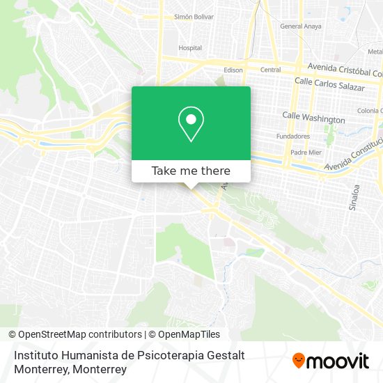 Mapa de Instituto Humanista de Psicoterapia Gestalt Monterrey
