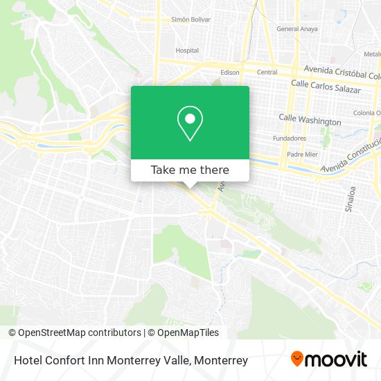 Hotel Confort Inn Monterrey Valle map