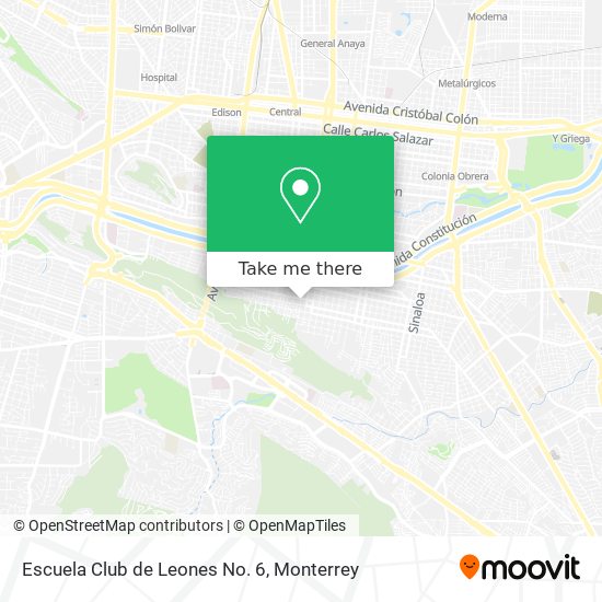Mapa de Escuela Club de Leones No. 6