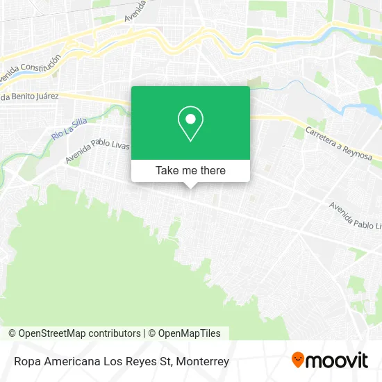 Ropa Americana Los Reyes St map