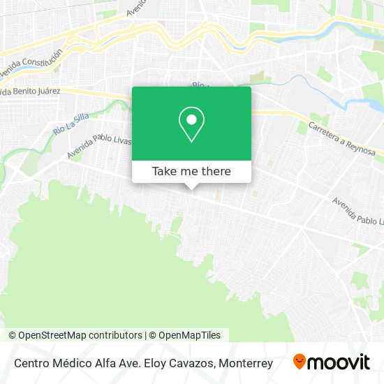 Centro Médico Alfa Ave. Eloy Cavazos map