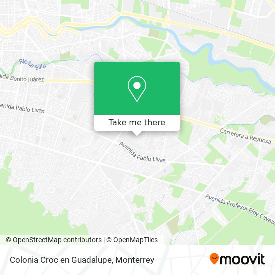 Colonia Croc en Guadalupe map