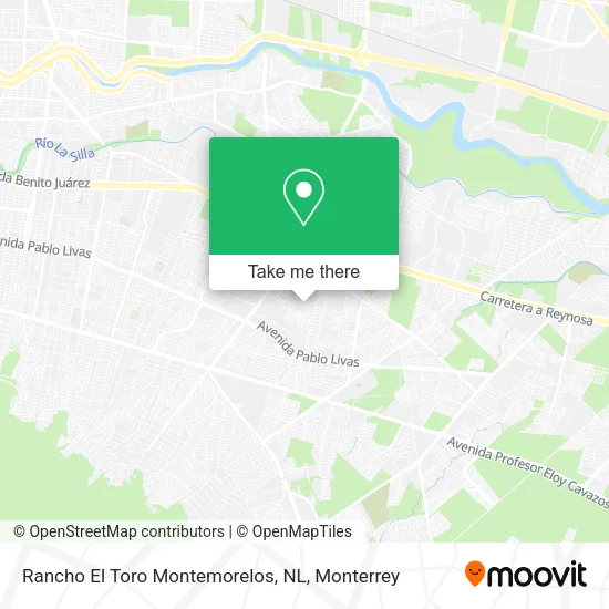 Rancho El Toro Montemorelos, NL map